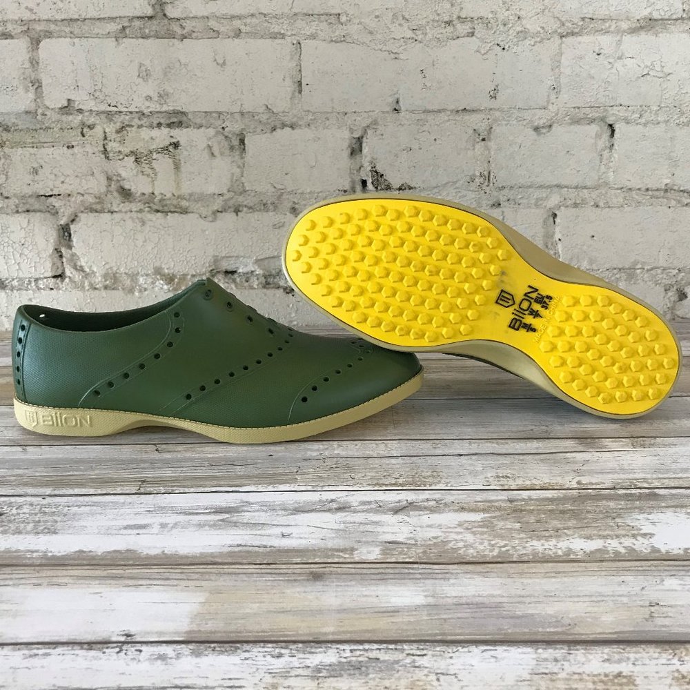 Biion Golf Olive Green & Yellow Shoes Size 7
